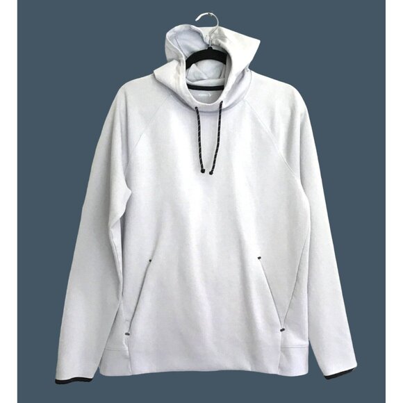 OLD NAVY- MENS GRAY/BLUE PULLOVER KANGAROO POCKET HOODIE SIZE MEDIUM - Picture 1 of 6